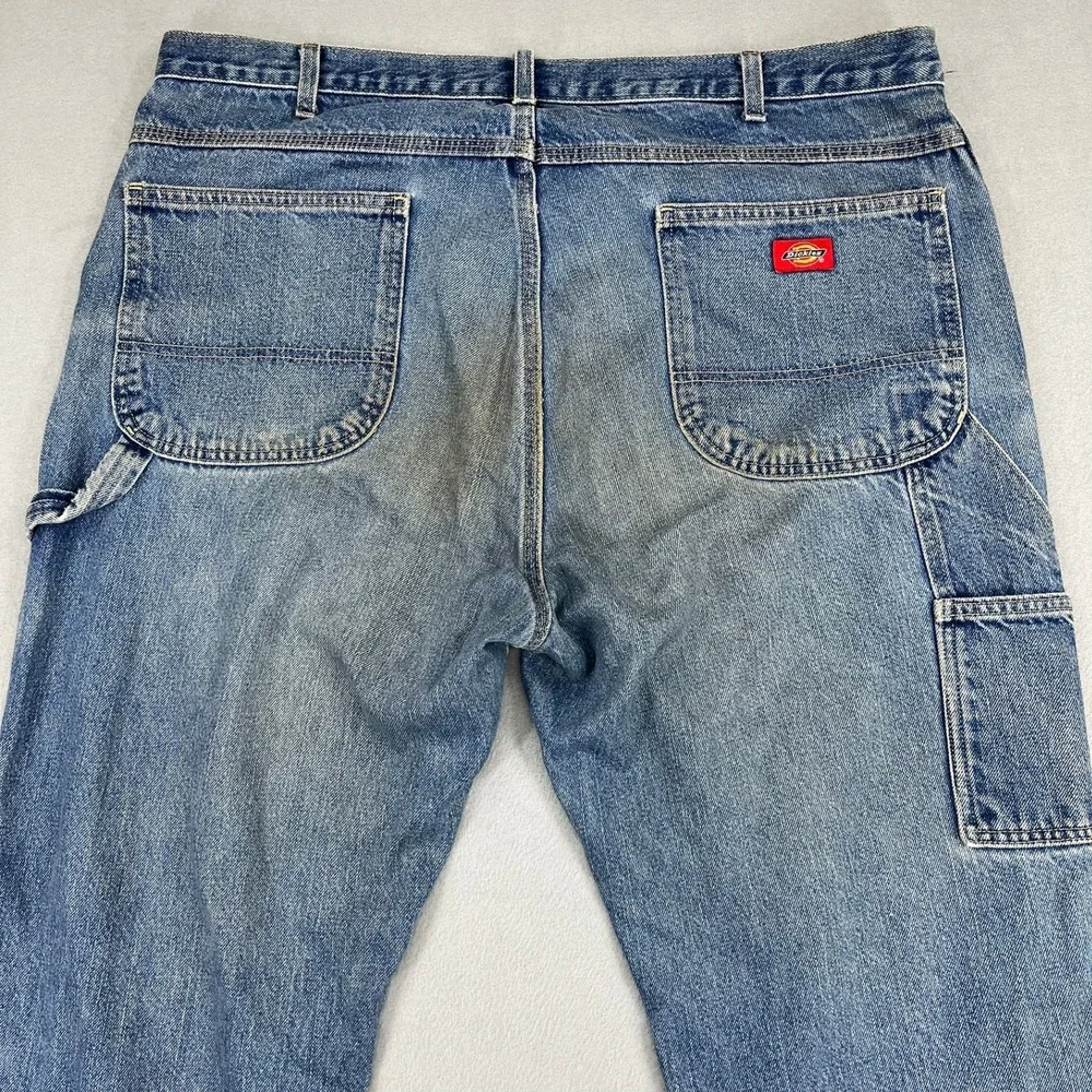Dickies‎ Mens Carpenter Jeans Blue Denim Utility Work Pants 40x30 W414BDB